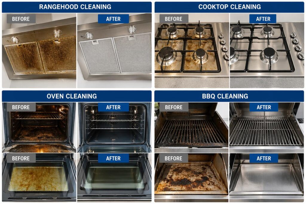 Before and after oven cleaning in Adelaide